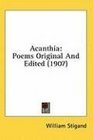Acanthia Poems Original And Edited