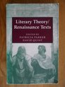 Literary Theory/Renaissance Texts