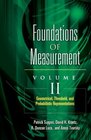 Foundations of Measurement Volume II Geometrical Threshold and Probabilistic Representations