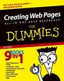 Creating Web Pages AllinOne Desk Reference for Dummies