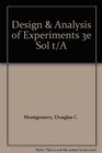 Design  Analysis of Experiments 3e Sol T/A