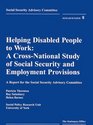 Helping Disabled People to Work A CrossNational Study of Social Security and Employment Provisions  A Report for the Social Security Advisory Committee  Social Security Advisory Committee 8