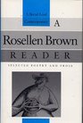 A Rosellen Brown Reader Selected Poetry and Prose