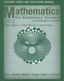 Mathematics for Elementary Teachers Student Solutions Manual A Contemporary Approach