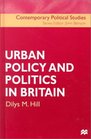 Urban Policy and Politics in Britain