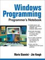 Windows Programming Programmer's Notebook