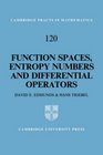 Function Spaces Entropy Numbers Differential Operators