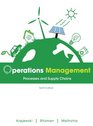Operations Management Processes and Supply Chains Plus NEW MyOMLab with Pearson eText