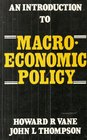 An introduction to macroeconomic policy