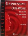 Expressive One Word Picture Vocabulary Test Manual