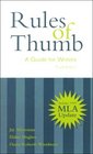 Rules of Thumb A Guide for Writers with 1999 MLA Updates