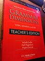 Grammar Dimensions Book 2 Platinum Edition  Form Meaning and Use