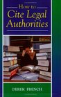 How to Cite Legal Authorities
