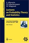 Lectures on Probability Theory and Statistics Ecole d'Et de Probabilits de SaintFlour XXX  2000