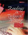 READINGS IN TECHNICAL WRITING A COLLECTION OF STUDENT PROJECTS IN ENGLISH 2303