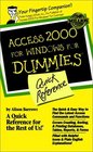 Access 2000 for Windows for Dummies Quick Reference
