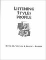 Listening Styles Profile Combo Package Answer Sheet 25 Pack and the Interpretation Guide Sheet 25 Pack