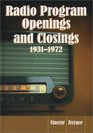 Radio Program Openings and Closings 19311972