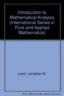 An Introduction to Mathematical Analysis