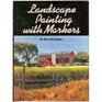 Landscape painting with markers