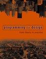 Programming for Design  From Theory to Practice