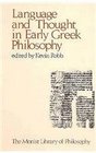 Language and Thought in Early Greek Philosophy
