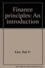 Finance principles An introduction