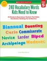 240 Vocabulary Words Kids Need to Know Grade 5 24 ReadytoReproduce Packets That Make Vocabulary Building Fun  Effective
