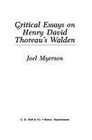 Critical Essays on Thoreau's Walden