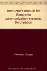 Instructor's manual for Electronic communication systems third edition