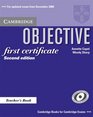 Objective First Certificate Teacher's Book