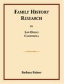 Family History Research in San Diego California