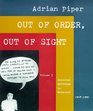 Out of Order Out of Sight Vol I Selected Writings in MetaArt 19681992