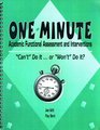 OneMinute Academic Functional Assessment and Interventions Can'T Do It or Won'T Do It