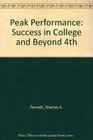 Peak Performance Success in College and Beyond 4th