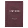 KJV Holy Bible Thinline Large Print Bible Burgundy Faux Leather Bible w/Thumb Index and Ribbon Marker Red Letter Edition King James Version