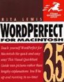 Wordperfect 35 for Macintosh Visual Quickstart Guide