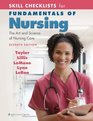 Skill Checklists for Fundamentals of Nursing The Art and Science of Nursing Care