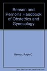 Benson and Pernoll's Handbook of Obstetrics and Gynecology