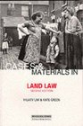 Cases and Materials in Land Law