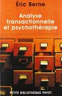 Analyse transactionnelle et psychothrapie
