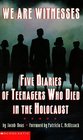 We Are Witnesses  Five Diaries Of Teenagers Who Died In The Holocaust