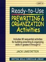 Writing Skills Curriculum Library  ReadytoUse Prewriting  Organization Activities Unit 4
