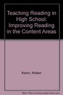 Teaching Reading in High School Improving Reading in the Content Areas