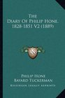 The Diary Of Philip Hone 18281851 V2