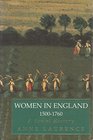 Women in England 15001760 A Social History