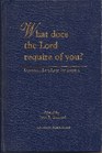 What Does the Lord Require of You? devotional Readings for Lawyers