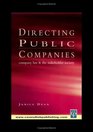 Directing Public Companies Company Law and the Stockholder Society