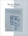 Ready Notes for Use With Fundamentals of Investments Valuation and Management