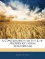 A Contribution to the LifeHistory of Lilium Tenuifolium
